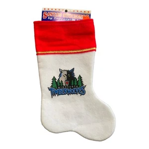 Vintage NBA Minnesota Timberwolves Christmas Holiday Stocking Santa Topperscot - Picture 1 of 2