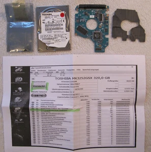 Toshiba MK3252GSX HDD2H01 Controller von defekter 2.5"-320GB-Festplatte - Afbeelding 1 van 5