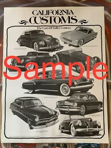 Póster personalizado de California Customs Cars of Valley Dean Batchelor mercury Ford 1950 - Imagen 1 de 1