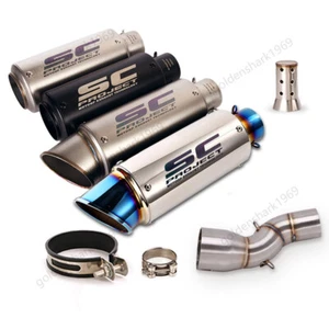 Juego de escape deslizable 51 mm tubo silenciador escape acero escape para Honda CBR1000RR 2017-2025 - Imagen 1 de 9