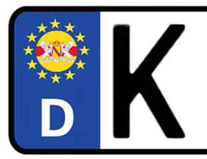 2x Kennzeichen Aufkleber Nummernschild "BADEN" Sticker