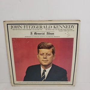 JFK John Fitzgerald Kennedy A Memorial Album LP Vinyl Record WMCA 2099 - Picture 1 of 9