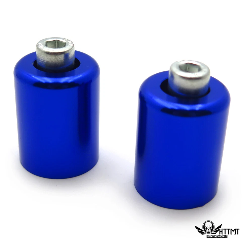 Blue Bar Ends For Kawasaki Ninja 250 500 Zx600 Zx6 636 Zzr600 Zx6R Zx6Rr NOLOGO - Image 1 of 4