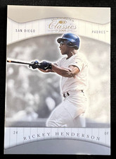 RICKEY HENDERSON San Diego Padres 2001 Donruss Classics #21 MLB HOF Legend