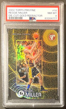 Reggie MiIler 2002-03 Topps Pristine #14 Die-Cut Gold Refractor /99 Pacers PSA 8