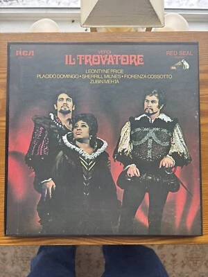 Verdi Trovatore Domingo 3LP + Book Orig Italy '70 NM Classical Italian Opera - Image 1 of 2