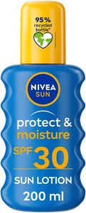 NIVEA SUN Protect & Moisture Spray Solar FPS 30 (200 Ml), Crema Solar Hidratante Sp - Imagen 1 de 12