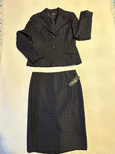 New with tag Kasper size 6 navy blue skirt suit - Picture 1 of 15