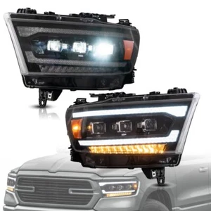 VLAND Amber LED Headlights For Dodge Ram 1500 2019-2023 2024 W/Sequential L+R - Picture 1 of 14