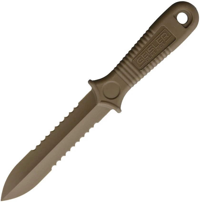 AMG Corp Kobe Fixed Knife 4" Serrated One-Piece Industrial Nylon Construction - Image 1 of 1