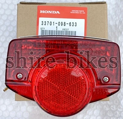 HONDA (GENUINE OE) NUEVA unidad de luz trasera genuina Honda 6V para Cub C50 C70 y C90 (luz de cabeza redonda del Reino Unido)