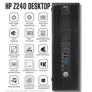 HP Z240 SFF Intel Core i7-6700 32GB RAM 2TB SSD Wi-Fi Enabled 90 days Warranty - Picture 1 of 6
