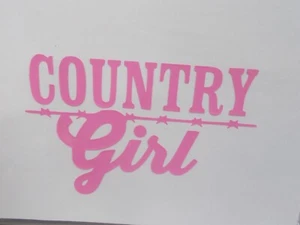 COUNTRY GIRL VINYL STICKER ~ INDOOR OR OUTDOOR USE ~HO SCALE - Imagen 1 de 3