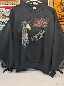 Maglione Sturgis Vintage Uomo XL Nero 52° Moto Rally Gare 1992 Aquila. (BOX45 - Foto 1 di 8