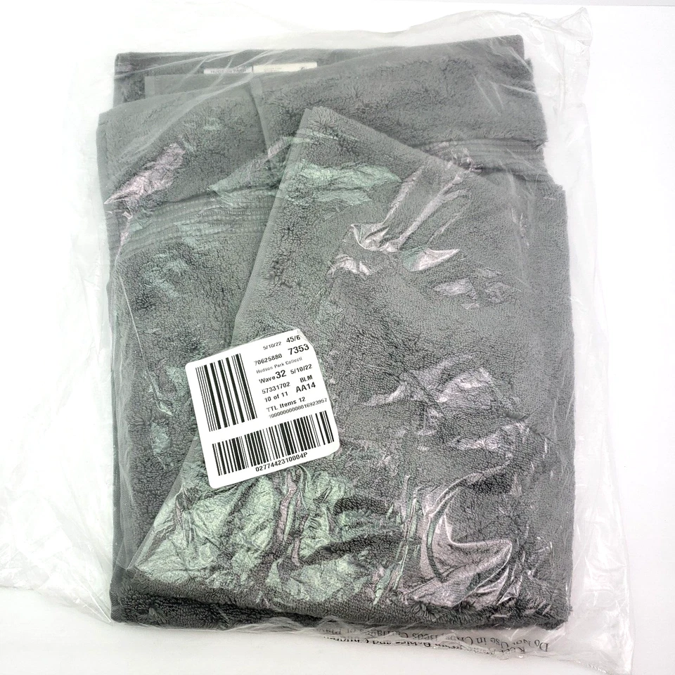 Toalla de mano de baño Hudson Park Collection Home gris esterlina de algodón hecha en Turquía Foto 1 de 3