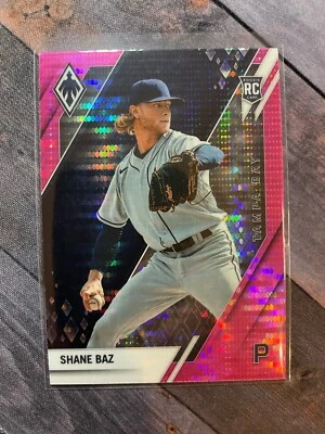2022 Panini Chronicles Phoenix Pink Shane Baz RC #3 Tampa Bay Rays - Image 1 of 2