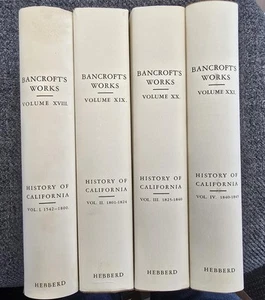 1969 -- Bancroft Works California History 1840-1890 -- 4 Volumes by W. Hebberd - Imagen 1 de 1