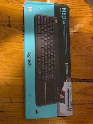 Logitech Media K400 Plus Wireless Keyboard - Black With Built In Touchpad - Image 1 of 3