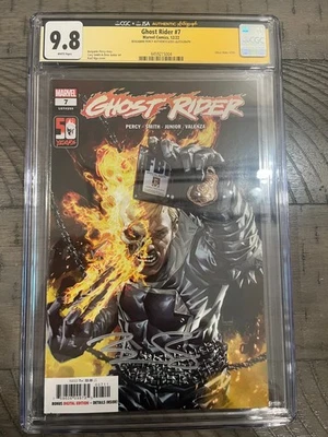 幽灵骑士 #7 CGC 9.8 SS JSA 签名 Benjamin Percy,Kael Ngu 封面 — 第 1/4 张图片