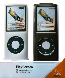 Schutzhülle CLEAR HARD Case für 4. Gen iPod Nano Flex schwarz & weiß Produktbündel - Bild 1 von 3