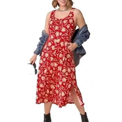 CAbi #6393 Tearoom Dress Size XL, floral, midi/maxi, pockets - Image 1 of 4