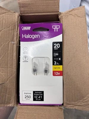 Feit Electric BPQ20/G8 Clear 20W 120V Bi-Pin G8 Base. Free Shipping to USA. - Image 1 of 3