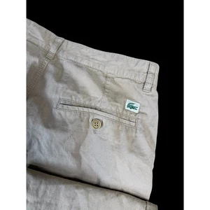 Lacoste Youth Boys Beige Chino Pants Size 16 With Logo - Picture 1 of 13