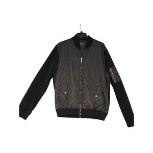 INC International Concepts Bomber Jacket Men's Sz XL Dress Black Cotton  - Picture 1 of 14