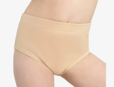 Capezio Girl's Dance Briefs TB111C, Nude Youth Large - Image 1 of 3