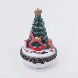 Vintage Midwest Kanone Herbst Weihnachtsbaum Schmuckschatulle aufklappbar Porzellan Figur - Bild 1 von 8
