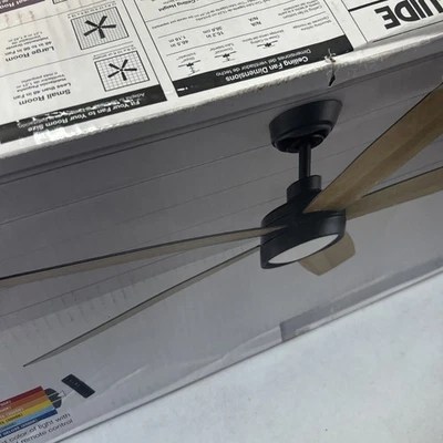 Home Decorators Driskol 60 in. LED Smart Black Indoor Ceiling Fan with Remote - Image 1 of 4