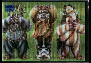 2024 Topps Chrome Star Wars Galaxy #97 Ewok No Evil Sonar #/199 - Imagen 1 de 2