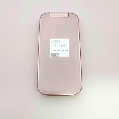 Fujitsu F-01G Pink Raku-Raku Basic 4 Flip Phone Japanese Docomo Cell Phone Used - Image 1 of 4