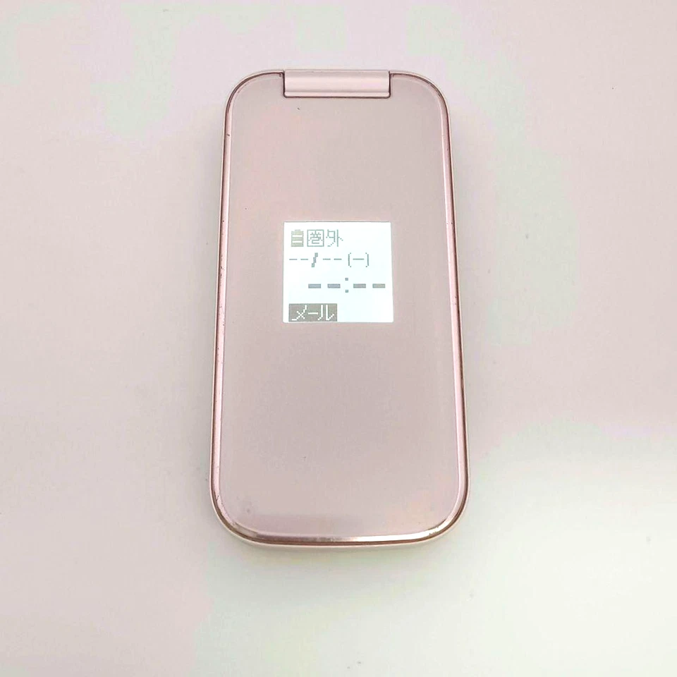 Fujitsu F-01G Pink Raku-Raku Basic 4 Flip Phone Japanese Docomo Cell Phone Used - Image 1 of 4