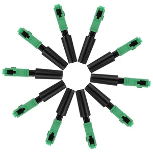 10Pcs Ftth Embedded Connector SC / GrüNer Kunststoff-Lichtwellenleiter7685 - Photo 1/7