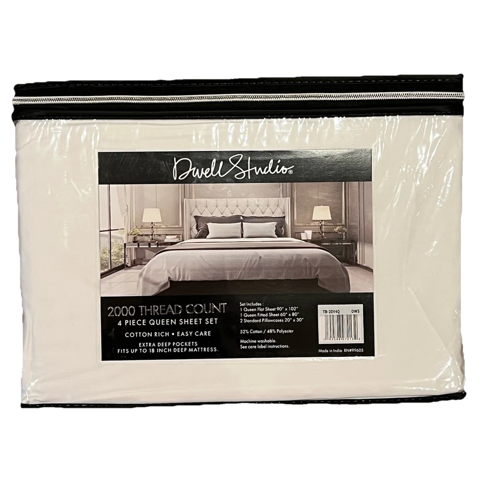 Sábana bajera Dwell Studios Queen 2000 hilos Foto 1 de 2