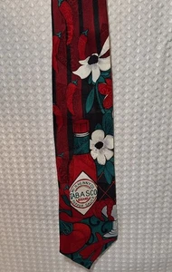 Vintage Tabasco Marke Pfeffersauce Krawatte Seide Galerie Kollektion Louisiana USA - Bild 1 von 11