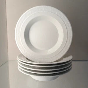 KPM Kurland weiß 6 Suppenteller je 20cm in neuwertigem Zustand - Bild 1 von 9