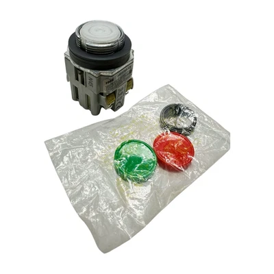 Idec ABD101N-BGR Pushbutton, 120-600VAC, 110-600VAC, 12-22AWG **Please Read** - Image 1 of 4