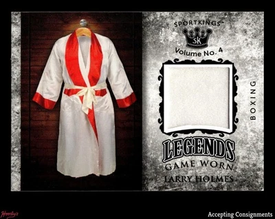 2023 Sportkings Volume 4 Legends Memorabilia #LSM62 Larry Holmes GAME WORN ROBE - Image 1 of 2