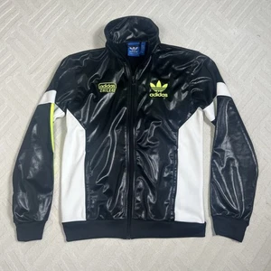 Adidas Jacket Mens Extra Small Black Chile 62 Wetlook Tracksuit Trefoil Firebird - Picture 1 of 7