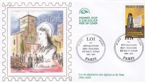 FRANCE 2005 FDC LOI DE SEPARATION DES EGLISES ET DE L'ETAT YT 3860 - Imagen 1 de 1