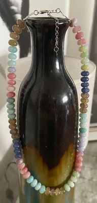 Anthropologie Inspired Glass Abacus Beaded Necklace - Image 1 of 3