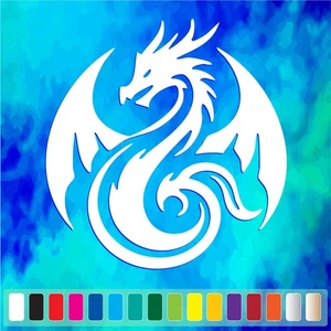 DRAGON Graphic Silhouette cut vinyl decal #7 car truck window Fantasy Sticker - Bild 1 von 2