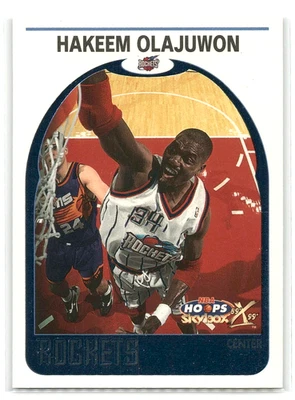 Hakeem Olajuwon 1999-00 Skybox NBA Hoops #40 Hoopla Parallel Rockets HOF - Image 1 of 2