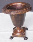 dekorative  vintage Amphoren Vase Messing/bronce/Metall mit Tatzen 17,5 x 14,5cm