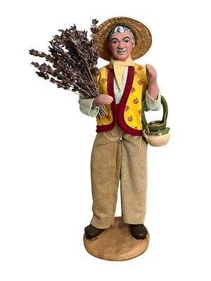 ANCIEN SANTON COLLECTION FLORENCE TERRE CUITE POUPÉE GRAND PÈRE MÈRE - Photo 1/2