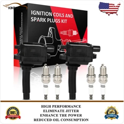 Ignition Coils & Spark Plugs Kit For Kia for Spectra 1.8L 2000-2004 UF253 - Image 1 of 4