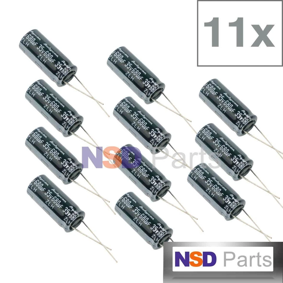 NEW 11PCS Rubycon ZLH 680uF 35v 105C Radial Electrolytic Capacitor