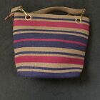 Pia Rossini Hard Shell Basket . Pink & Cream  Bag.